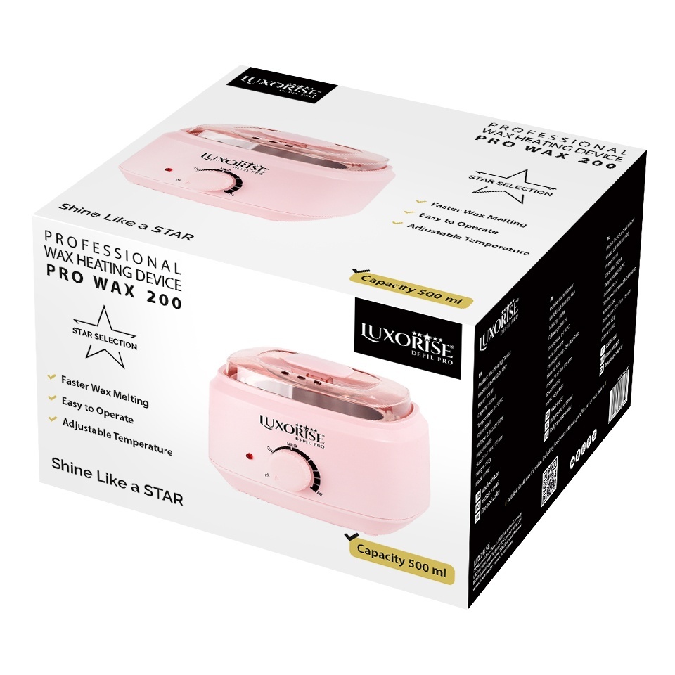Incalzitor Ceara Epilare PRO WAX 200 - LUXORISE 500ml, Pink - imagine 3