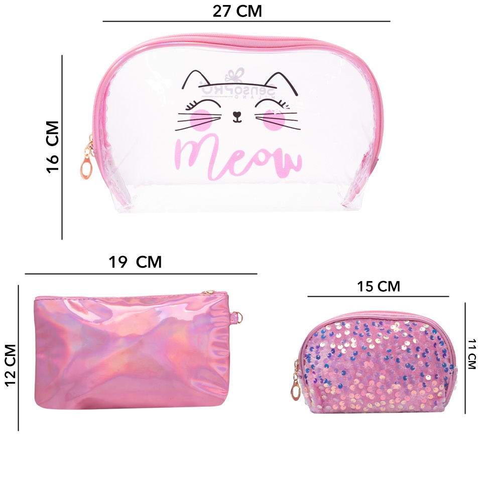 Portfard Travel SensoPRO Milano, Pink Kitty, set 3 buc - 1 | YEO