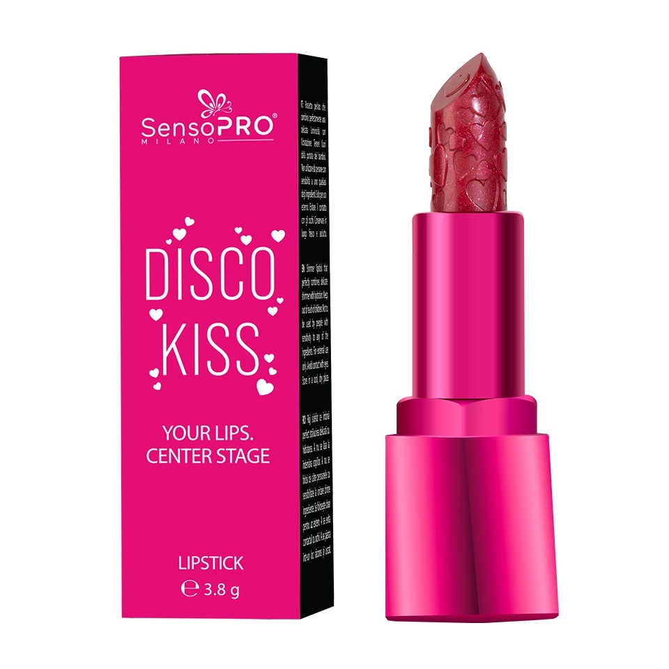 Ruj cu Sclipici Disco Kiss SensoPRO Milano - Electric Cherry