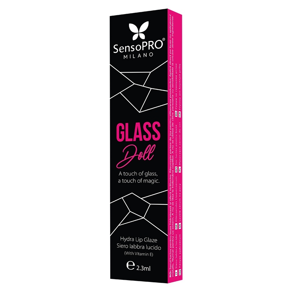 Ser stralucitor buze Glass Doll SensoPRO Milano, Peach Charm