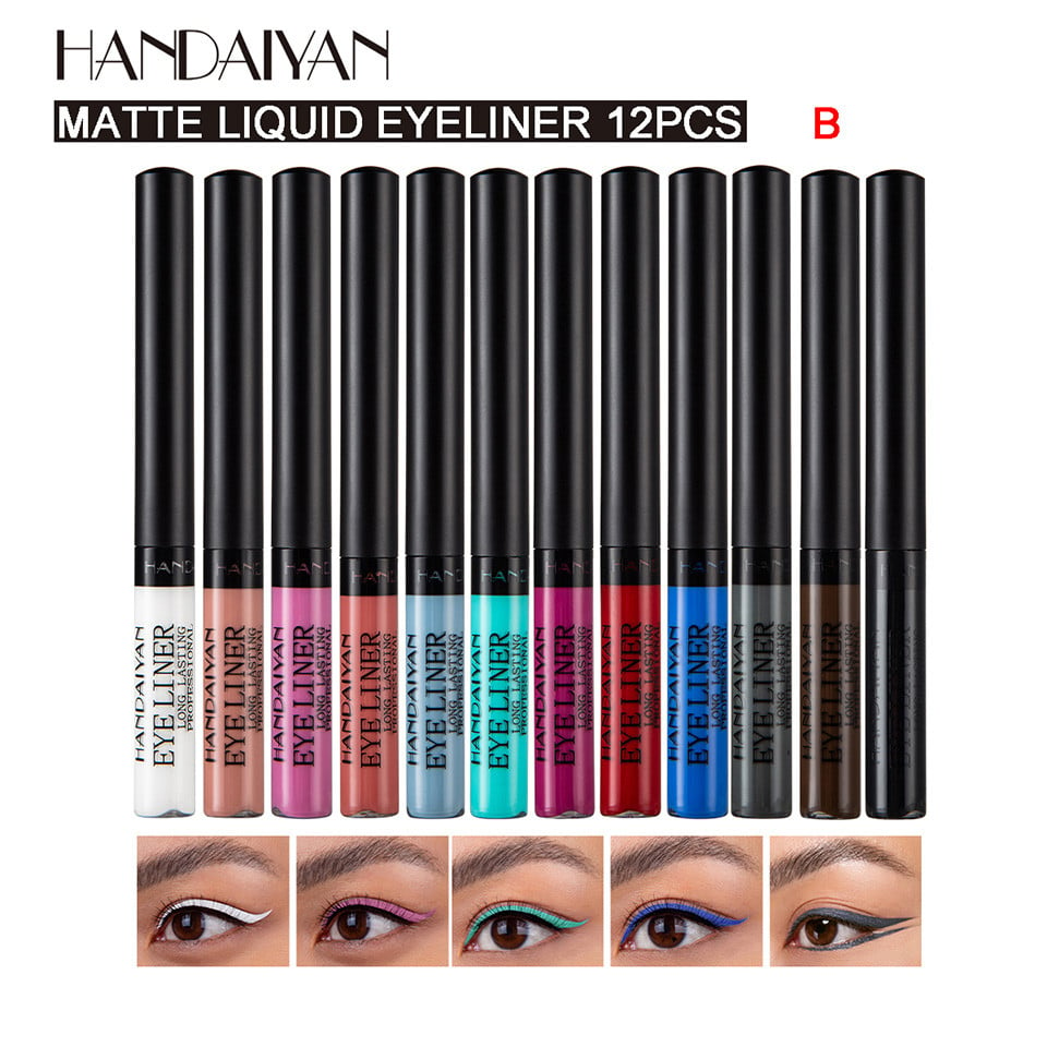 Set 12 culori Eyeliner Colorat Mat Handaiyan #B - 1 | YEO