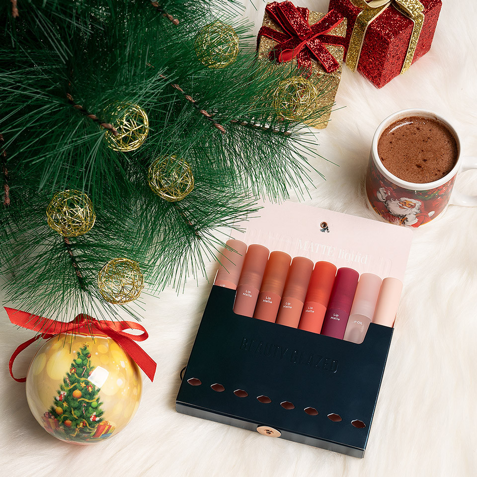 Set 6 Rujuri Lichide Mate + 1 Lip Oil + 1 Lip Balm, Beauty Glazed