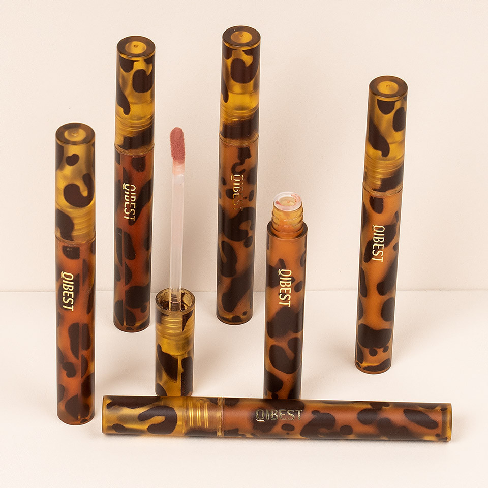 Set 6 Rujuri Lichide Mate Qibest Leopard Print Non-Stick ColorLip Gloss #01 - 1 | YEO