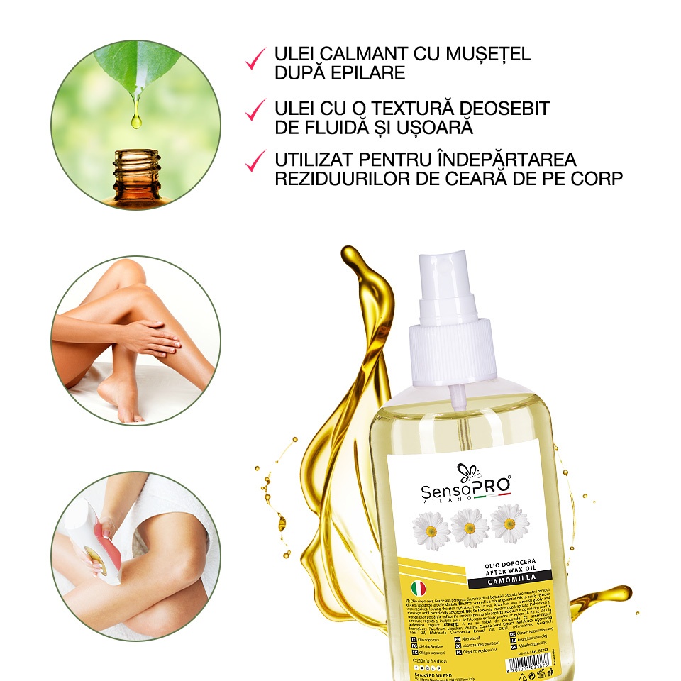Ulei dupa Epilare cu Musetel SensoPRO Milano - 250ml - 1 | YEO