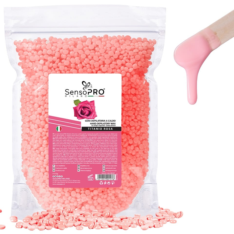 Ceara Epilat Elastica Granule SensoPRO Milano Titanio Rosa, 500g - 3 | YEO