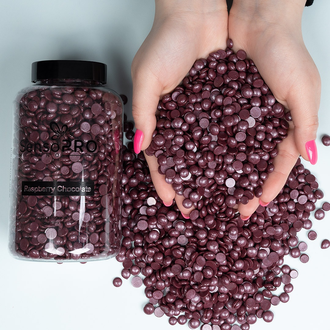 Ceara Epilat Elastica SensoPRO Milano Raspberry Chocolate, 400g - imagine 3