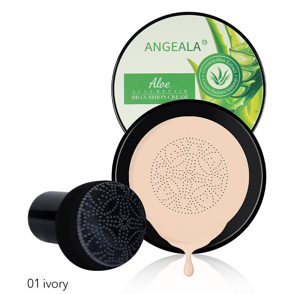 Fond de Ten BB Cream Air Cushion Angeala Aloe 24H Super Stay, #01 Ivory