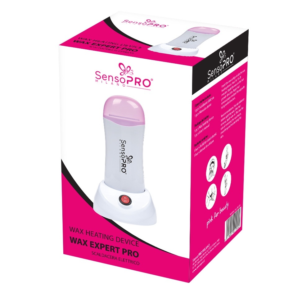 Incalzitor ceara cu suport SensoPRO Milano WAX EXPERT PRO, Pink - 1 | YEO