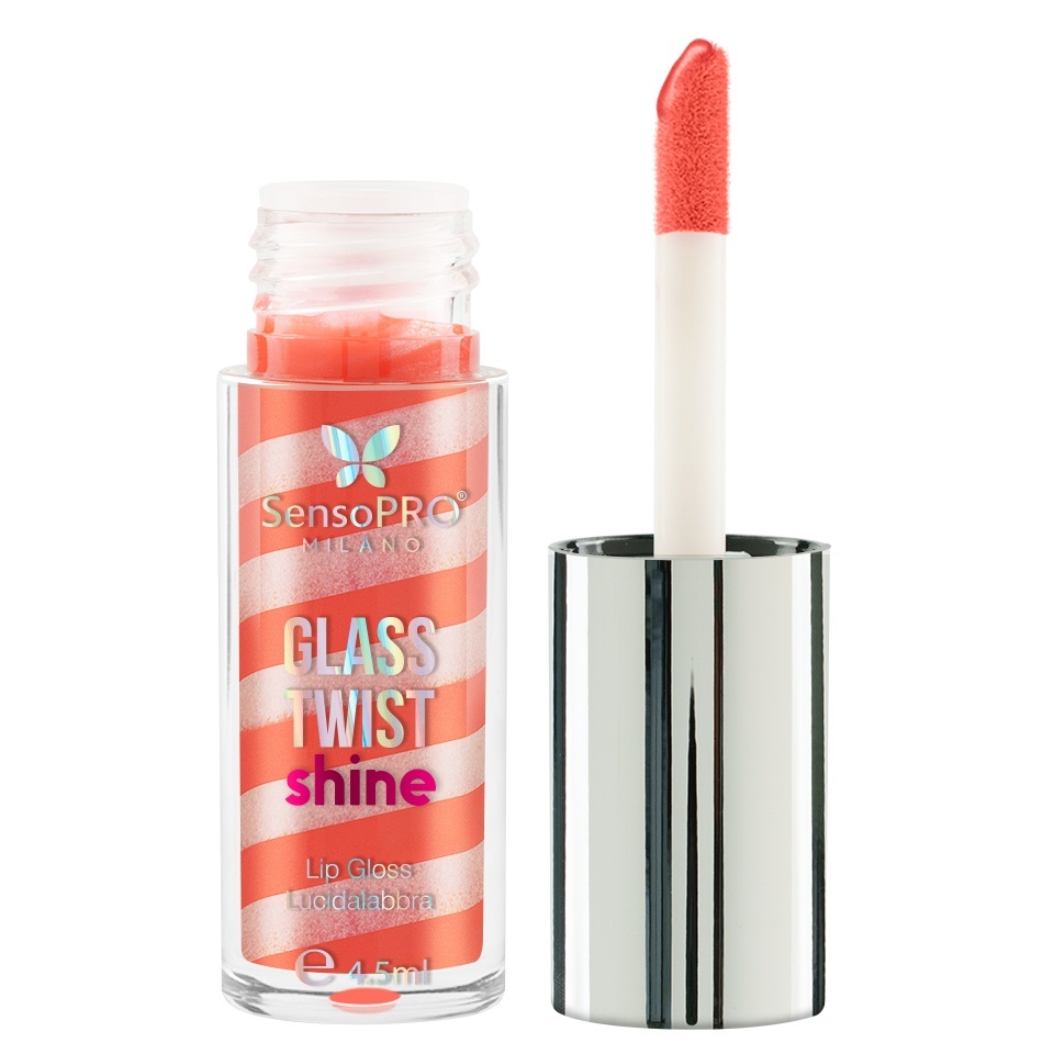 Luciu de buze Glass Twist Shine SensoPRO Milano, Roll Coral - imagine 4