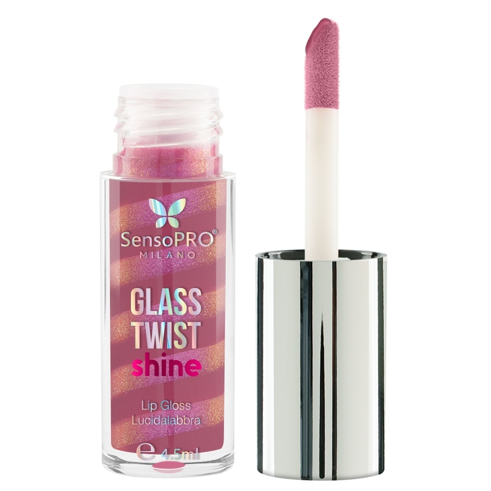 Luciu de buze Glass Twist Shine SensoPRO Milano, Rosy Spin - imagine 4