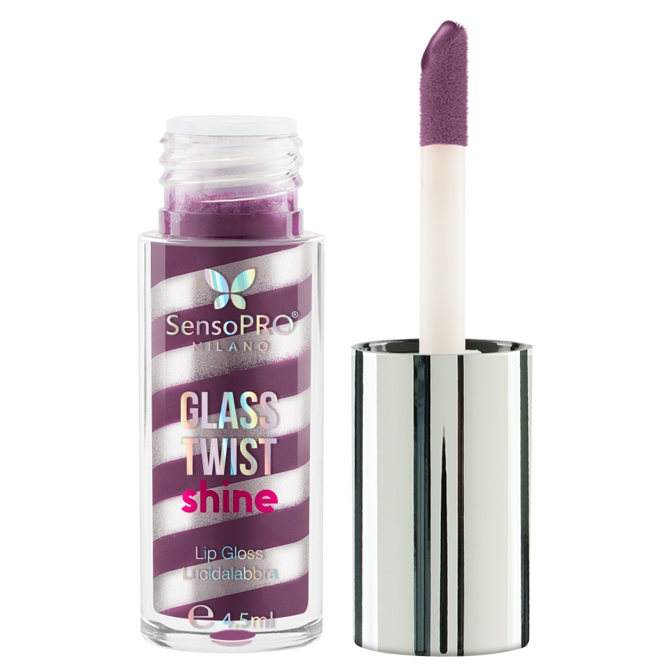 Luciu de buze Glass Twist Shine SensoPRO Milano, Silver Plum - imagine 4