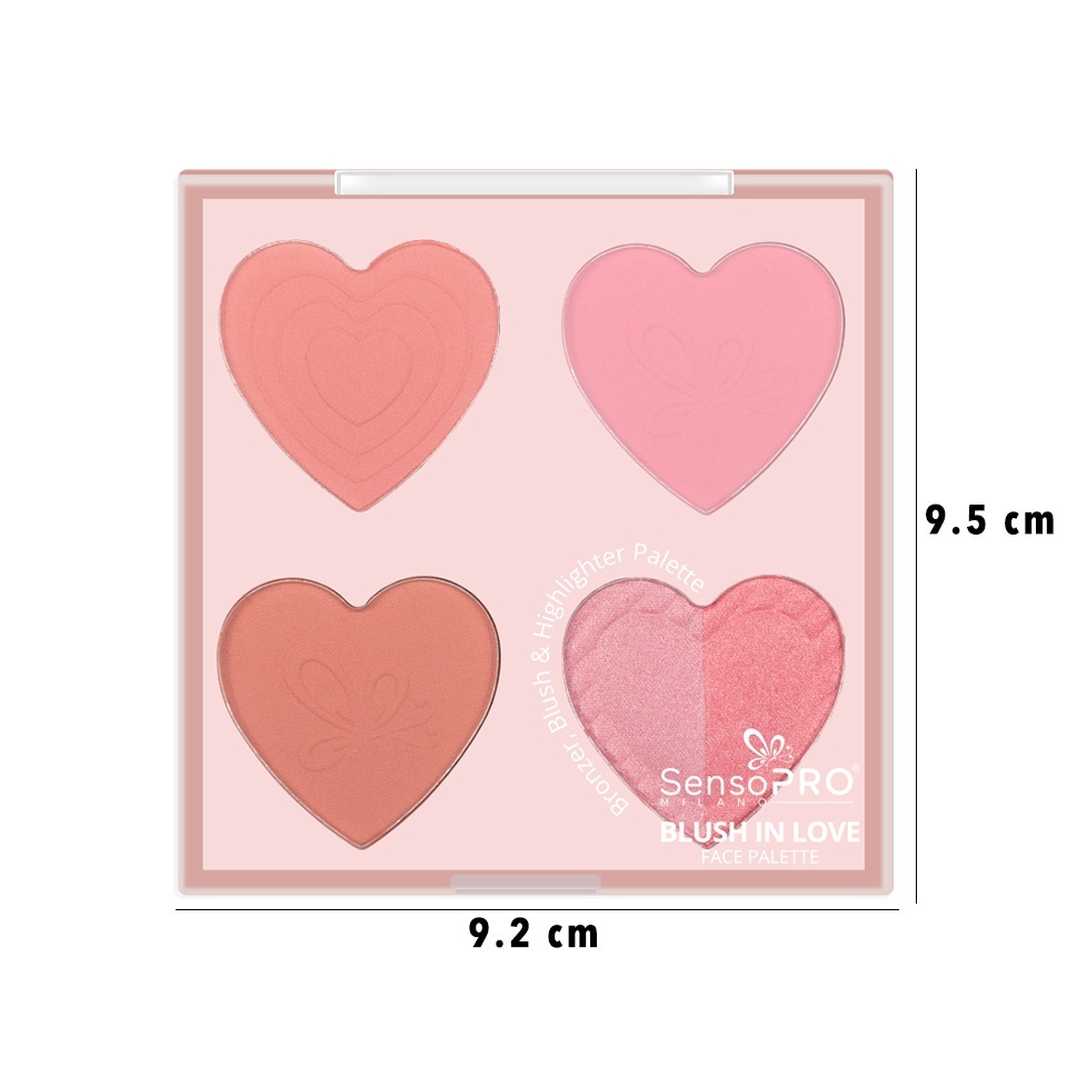 Paleta Multifunctionala Blush in Love SensoPRO Milano, Peachy Promise - imagine 5