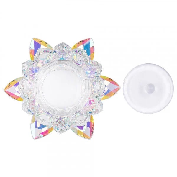 Recipient din Sticla pentru Machiaj LUXORISE, Rainbow Flower - 1 | YEO