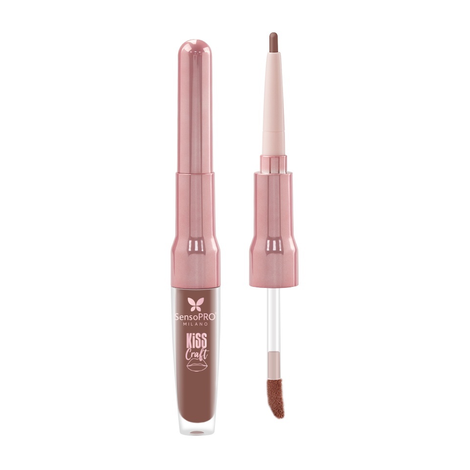 Ruj lichid si creion de buze 2in1 Kiss Craft SensoPRO Milano, Honey