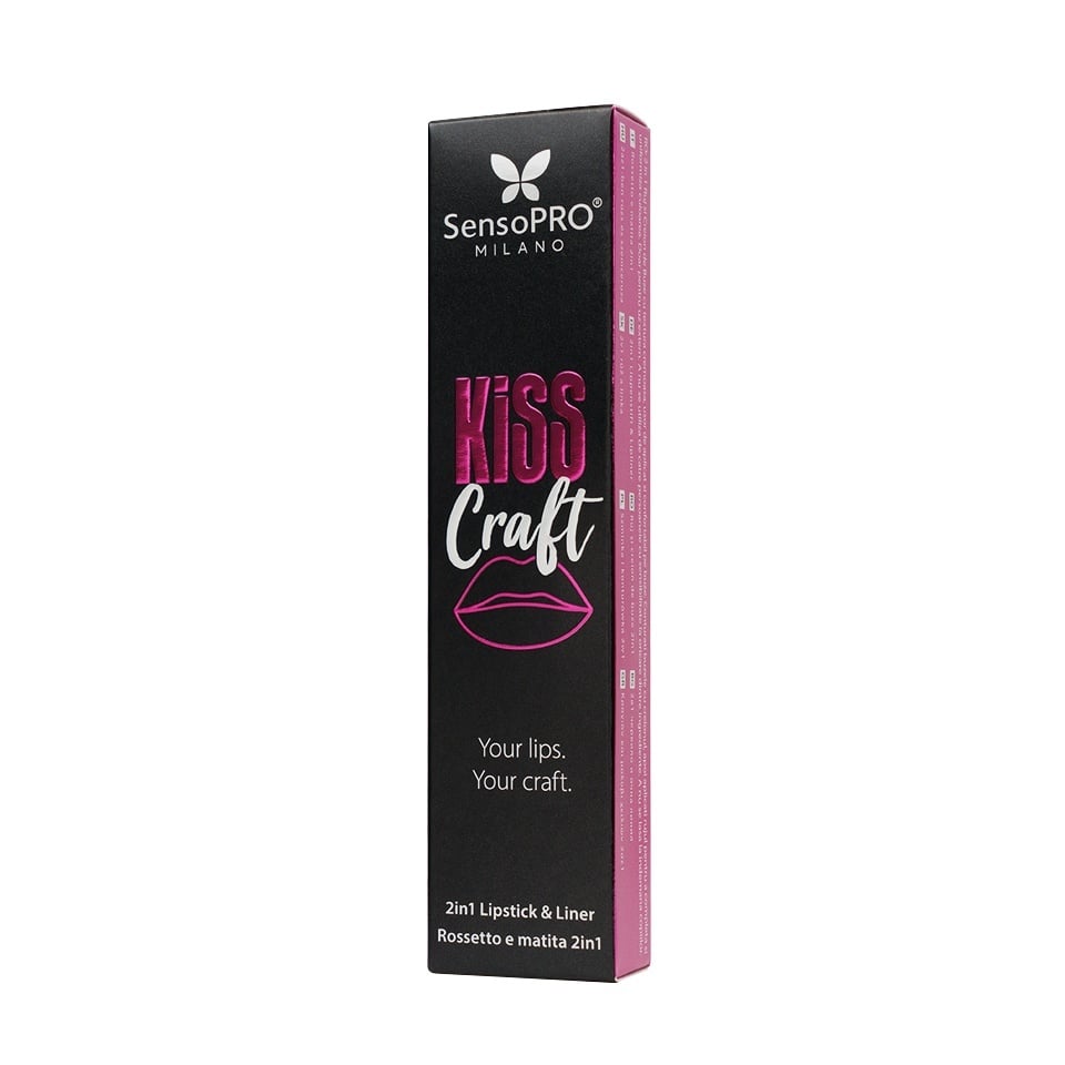 Ruj lichid si creion de buze 2in1 Kiss Craft SensoPRO Milano, Ruby - imagine 4