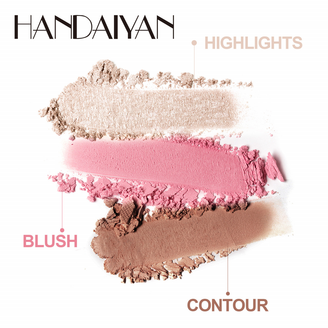 Set 3 in 1 Handaiyan Highlight & Blush & Contouring #03 - 2 | YEO