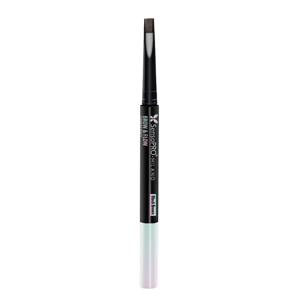 Creion de Sprancene Brow & Flow SensoPRO Milano - Black Brown — imaginea 4