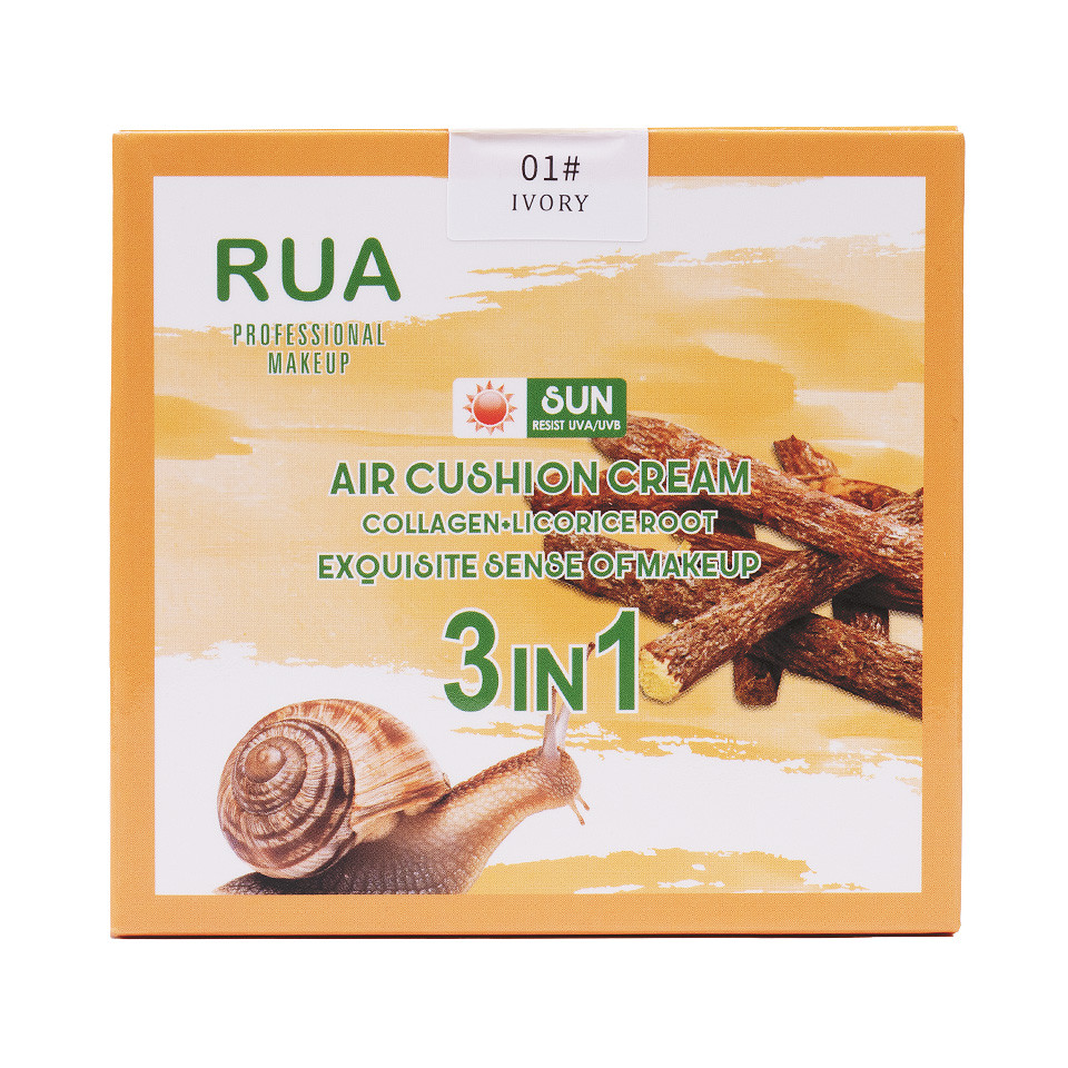 Fond de Ten Air Cusion Cream 3 in 1 Collagen & Licorice Root RUA, 01 Ivory - 1 | YEO