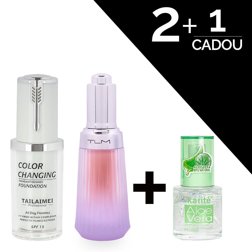 Fond de Ten TLM Color Changing SPF 15 & Fond de Ten TLM Age Perfect Natural Matte SPF35 + CADOU Primer Machiaj