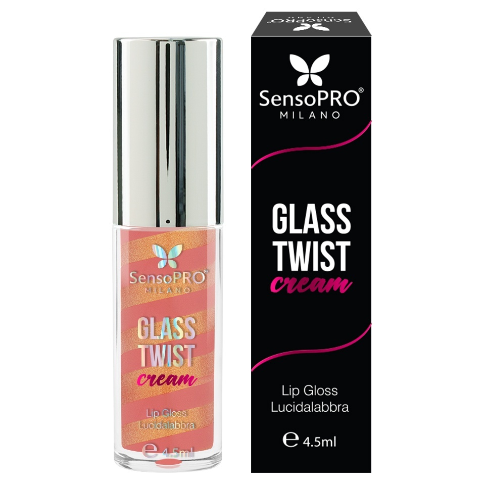 Luciu de buze Glass Twist Cream SensoPRO Milano, Peach Gold - imagine 5