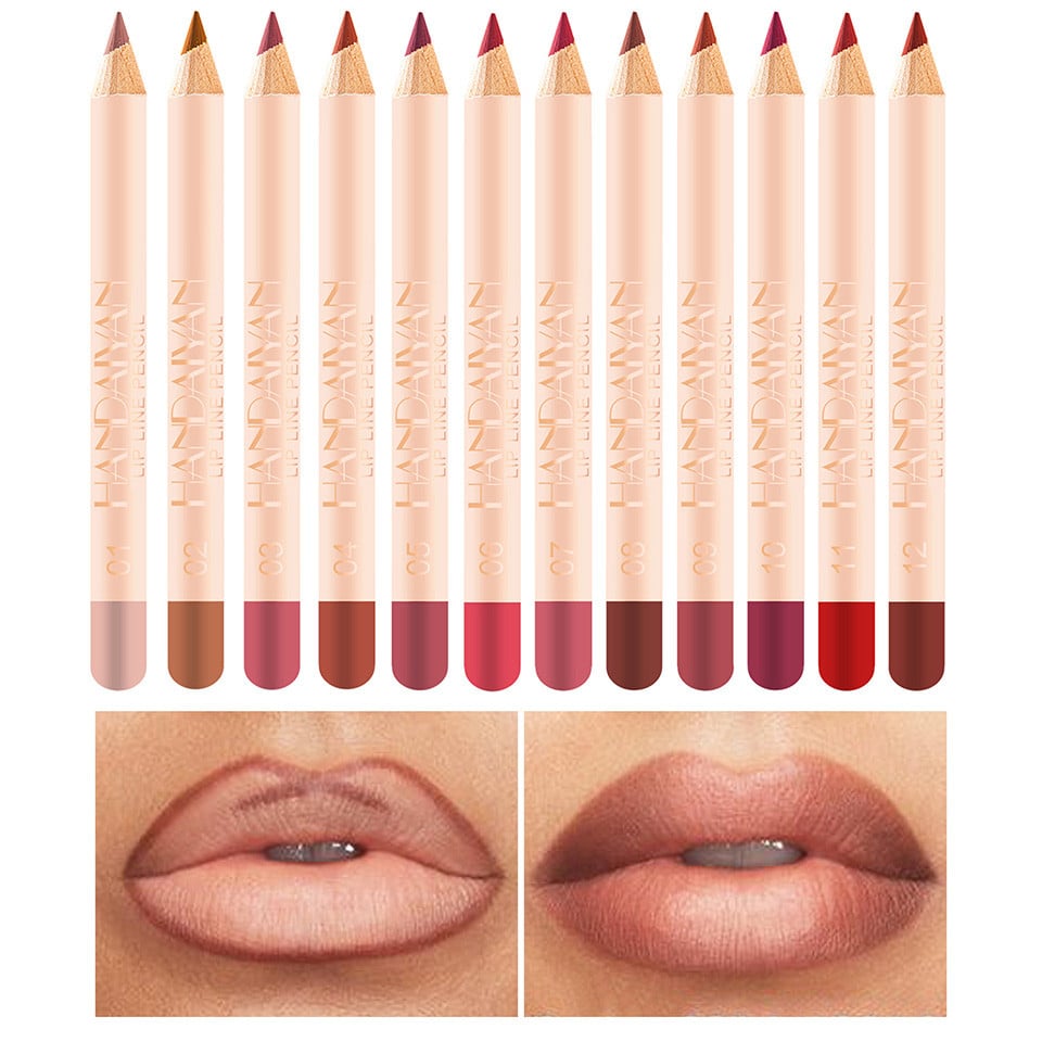 Set 12 Creioane Buze Lip Liner Pencil Handaiyan