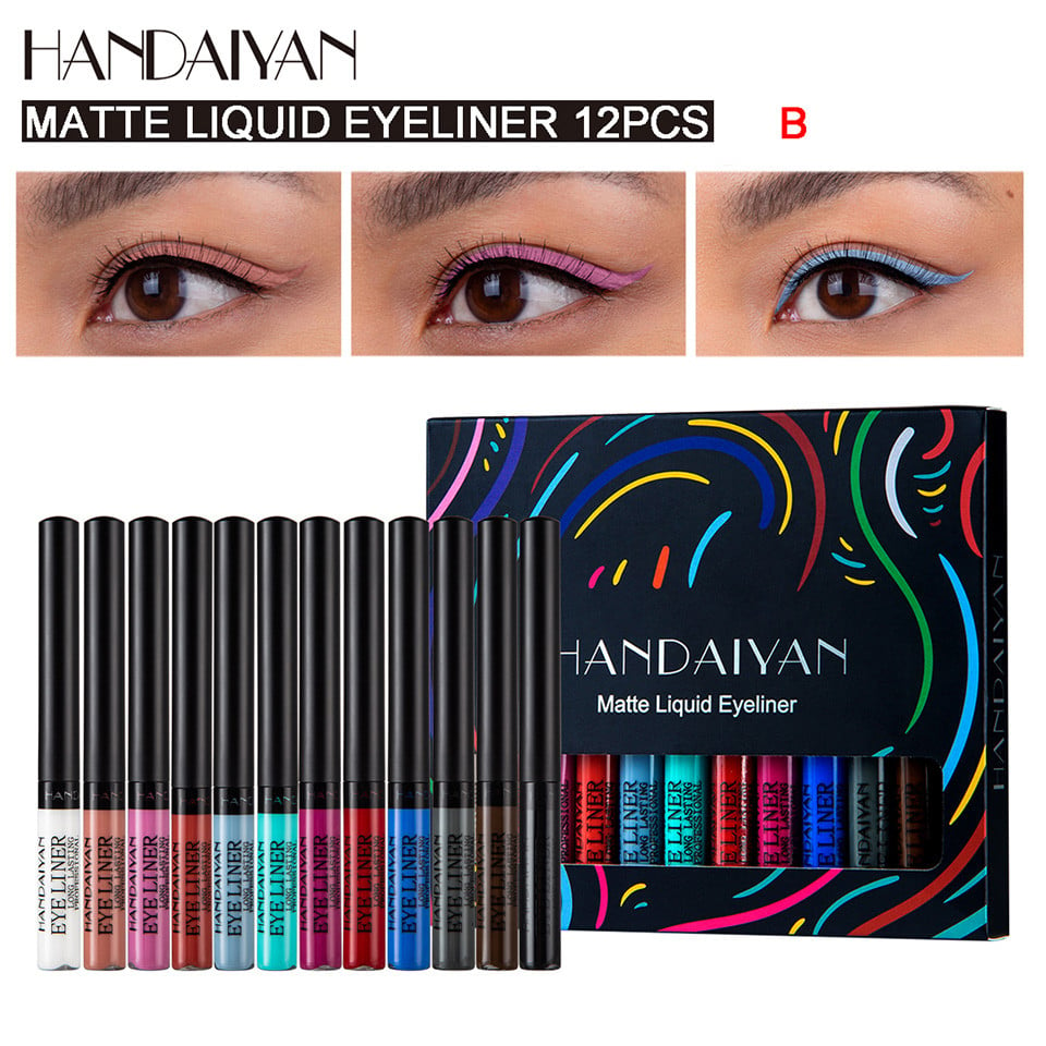 Set 12 culori Eyeliner Colorat Mat Handaiyan #B - 2 | YEO