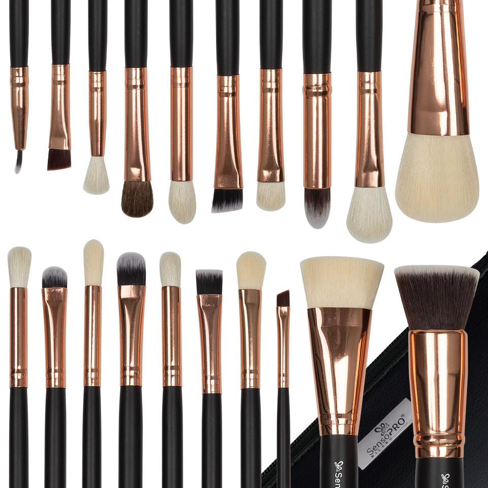 Set 20 pensule machiaj SensoPRO Milano, Golden Choco SensoPRO Milano