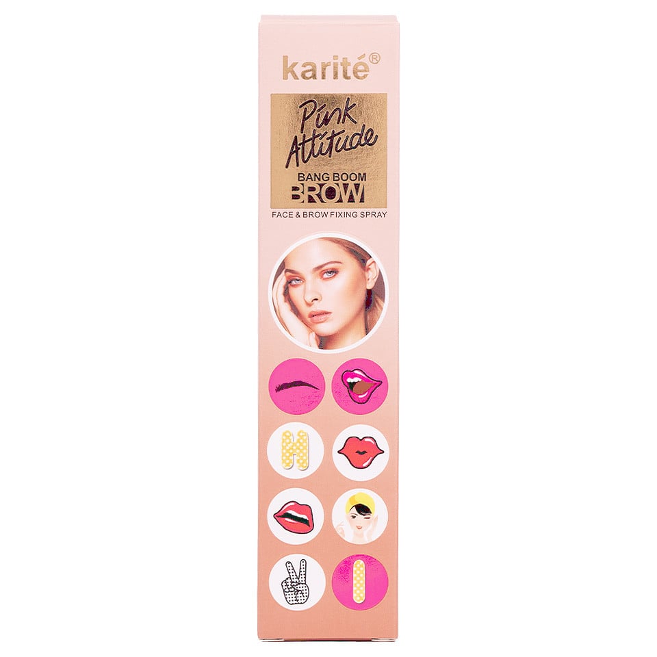 Spray Fixare Machiaj & Sprancene Pink Attitude Kiss Beauty, 120ml - 1 | YEO