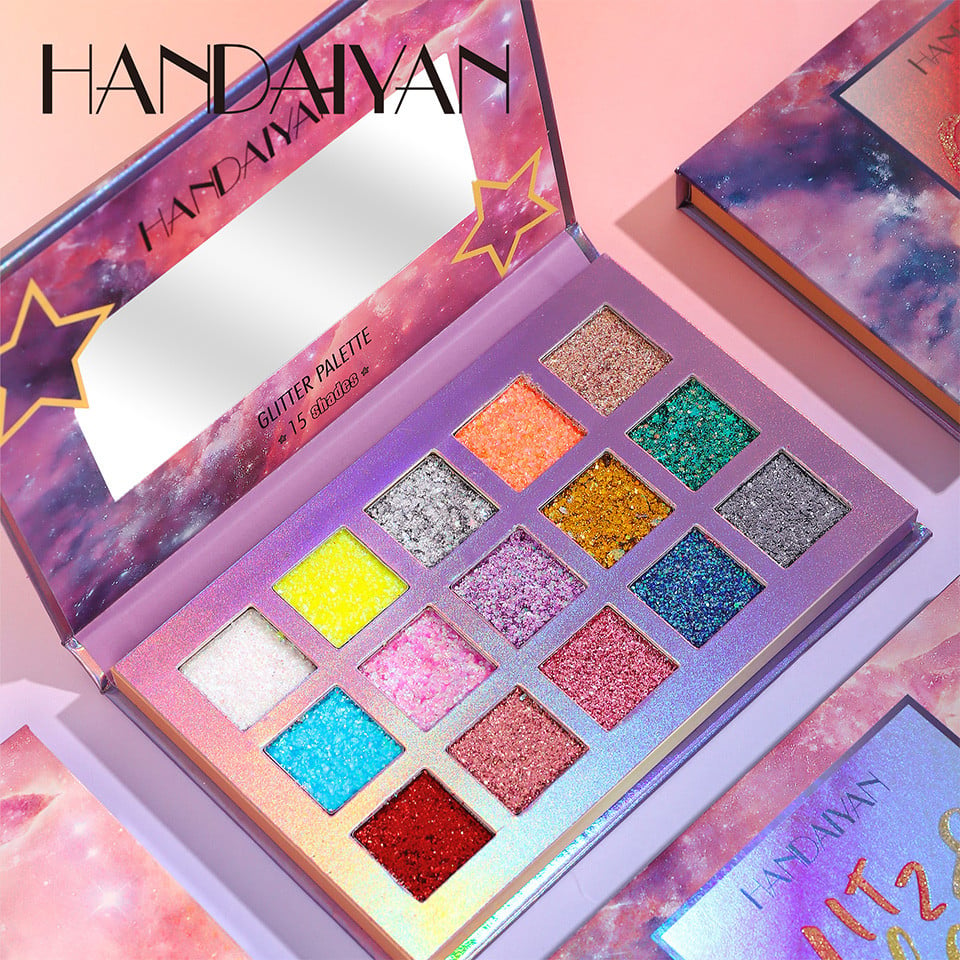 Trusa 15 culori Glitter Palette Handaiyan - 2 | YEO