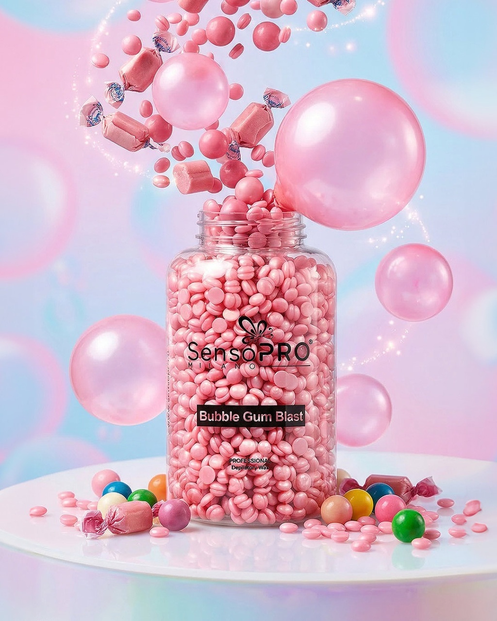 Ceara Epilat Elastica SensoPRO Milano Bubble Gum Blast, 400g - imagine 4