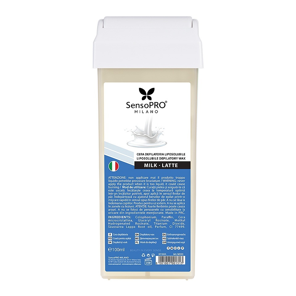 Ceara Epilat Unica Folosinta SensoPRO Milano, Rezerva Lapte 100ml