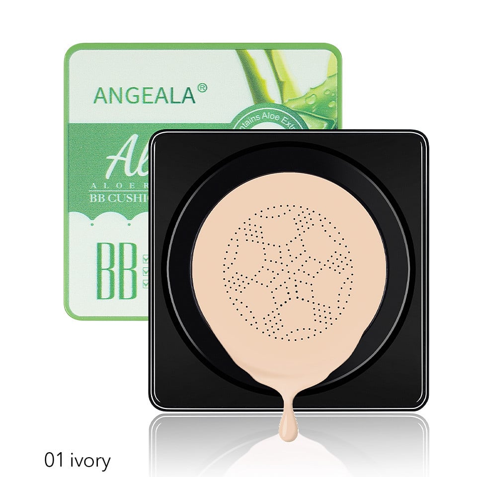 Fond de Ten BB Cream Air Cushion Angeala Aloe, #01 Ivory - 2 | YEO