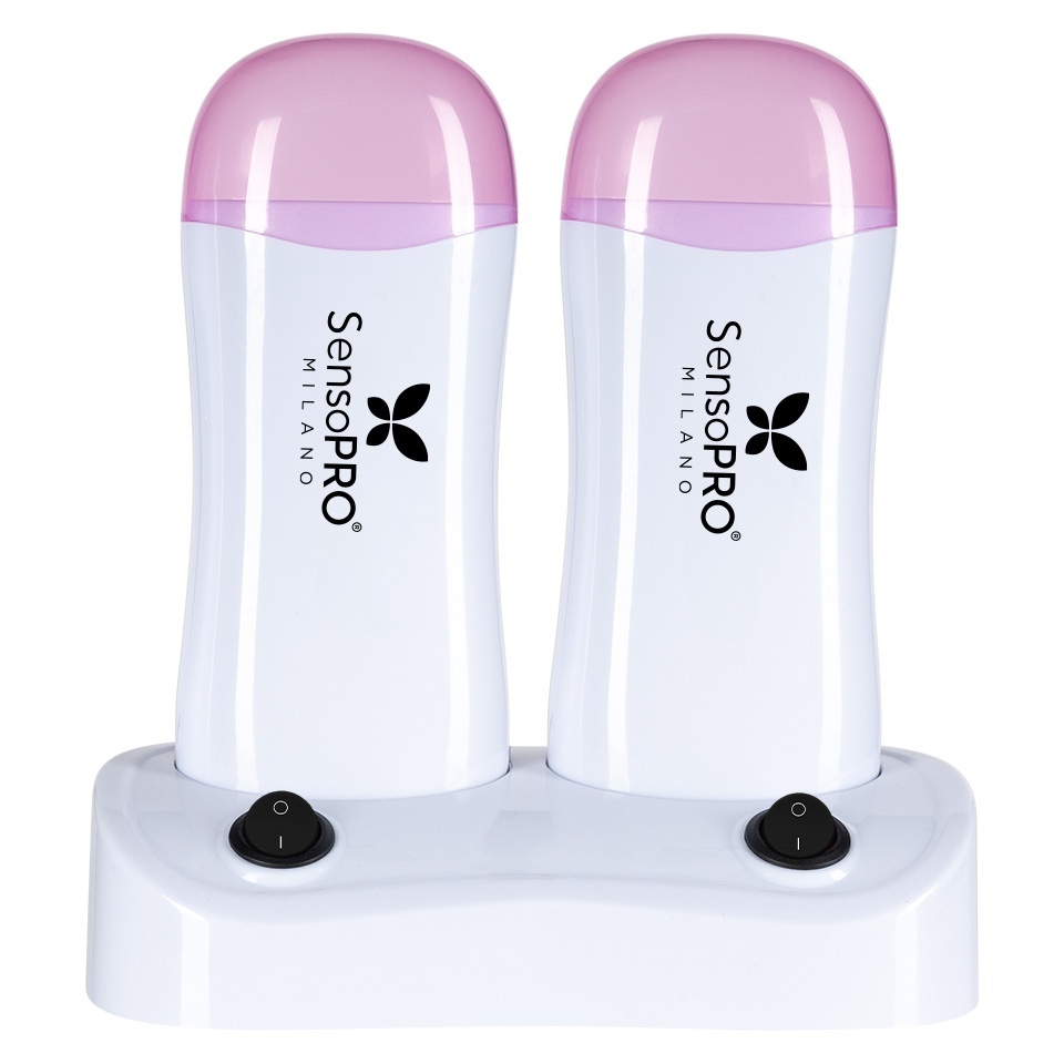 Incalzitor Ceara Epilare dublu cu suport WAX EXPERT DUO - SensoPRO Milano, Roz