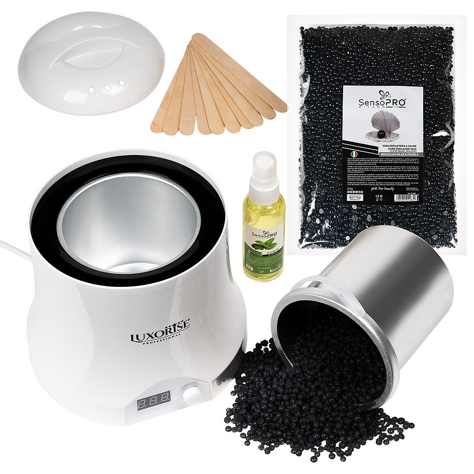 Kit Epilare Ceara Traditionala Granule LUXORISE Diamond Skin - Brazilian Black Pearls, 800 ml