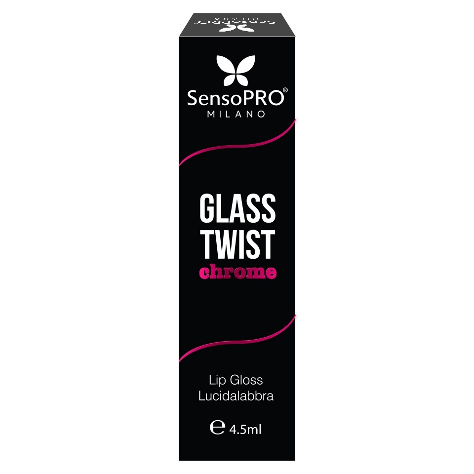 Luciu de buze Glass Twist Chrome SensoPRO Milano, Midnight - imagine 2