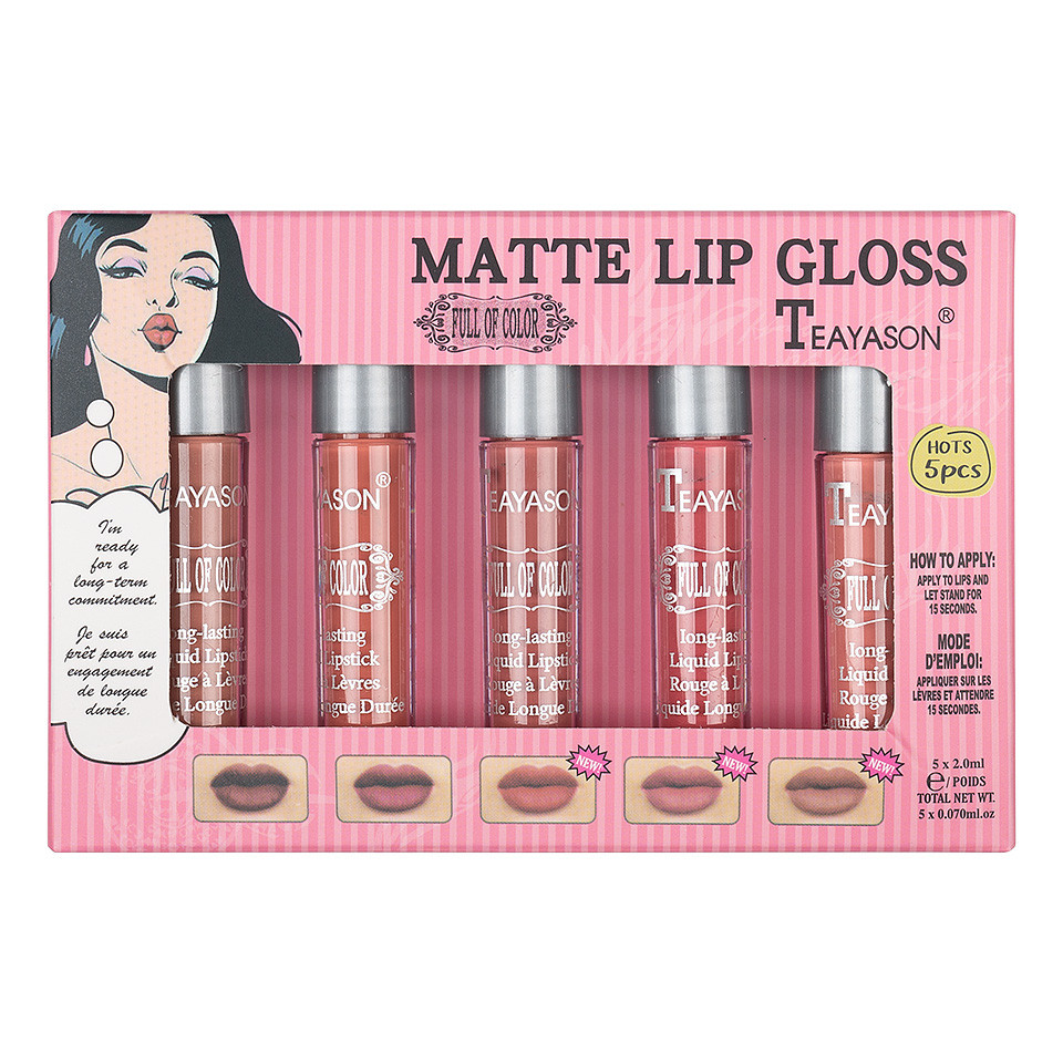 Set 5 Rujuri Lichide Mate Teayason Matte Lipgloss #C - 2 | YEO