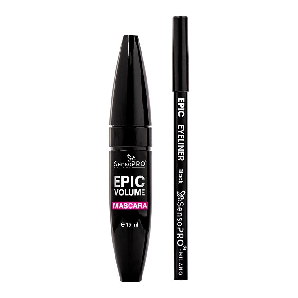 Set Ochi Mascara & Eyeliner SensoPRO Milano Epic Volume - Smokey Eyes Essentials - 1 | YEO