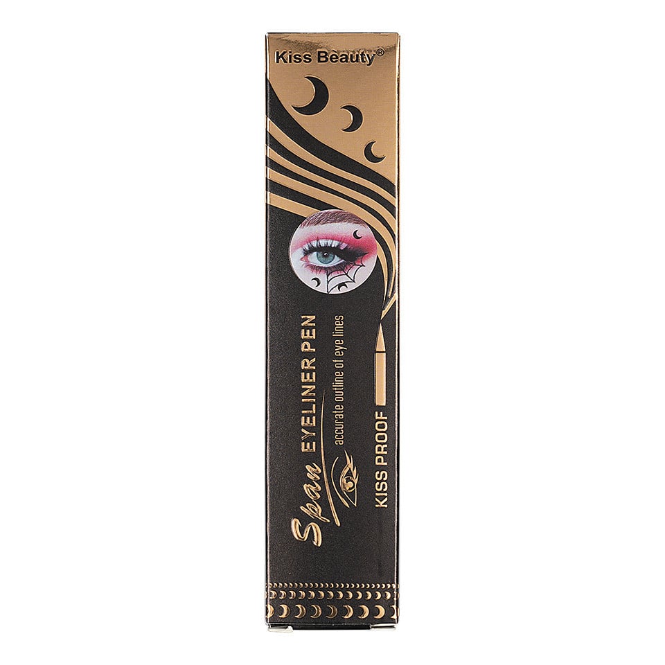 Eyeliner tip Carioca cu Stampila Model Semiluna, Kiss Beauty #02 - 2 | YEO