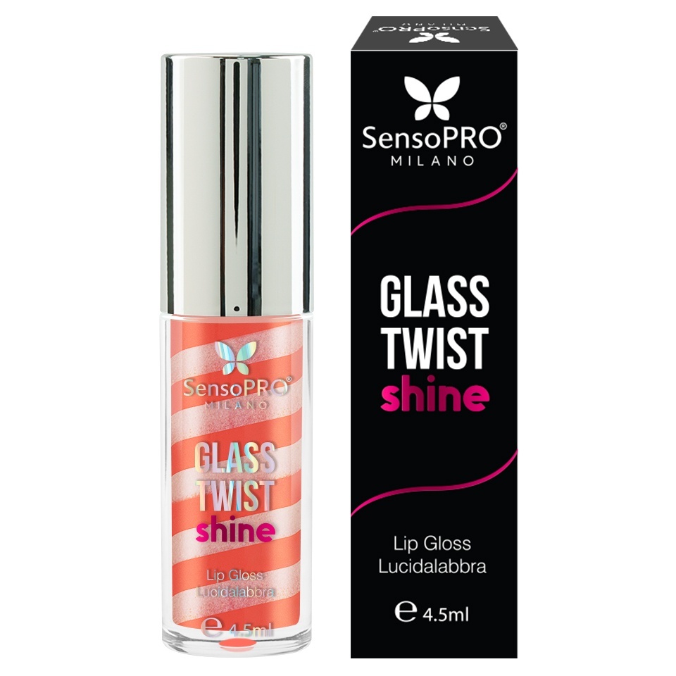 Luciu de buze Glass Twist Shine SensoPRO Milano, Roll Coral - imagine 5