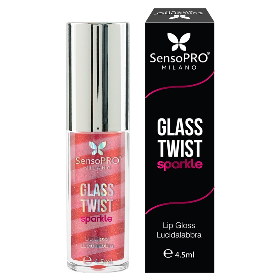 Luciu de buze Glass Twist Sparkle SensoPRO Milano, Glitter Party - imagine 4