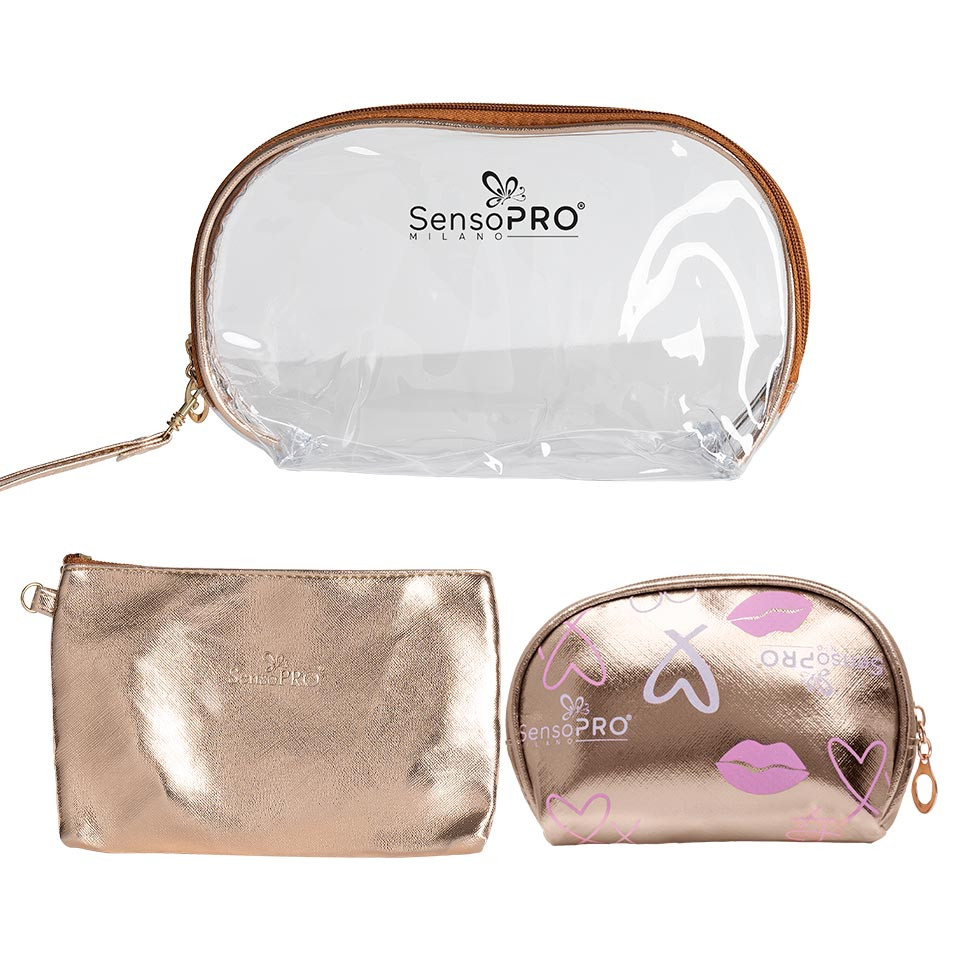 Portfard Travel Transparent & Gold, SensoPRO Holiday, set 3 buc - 3 | YEO