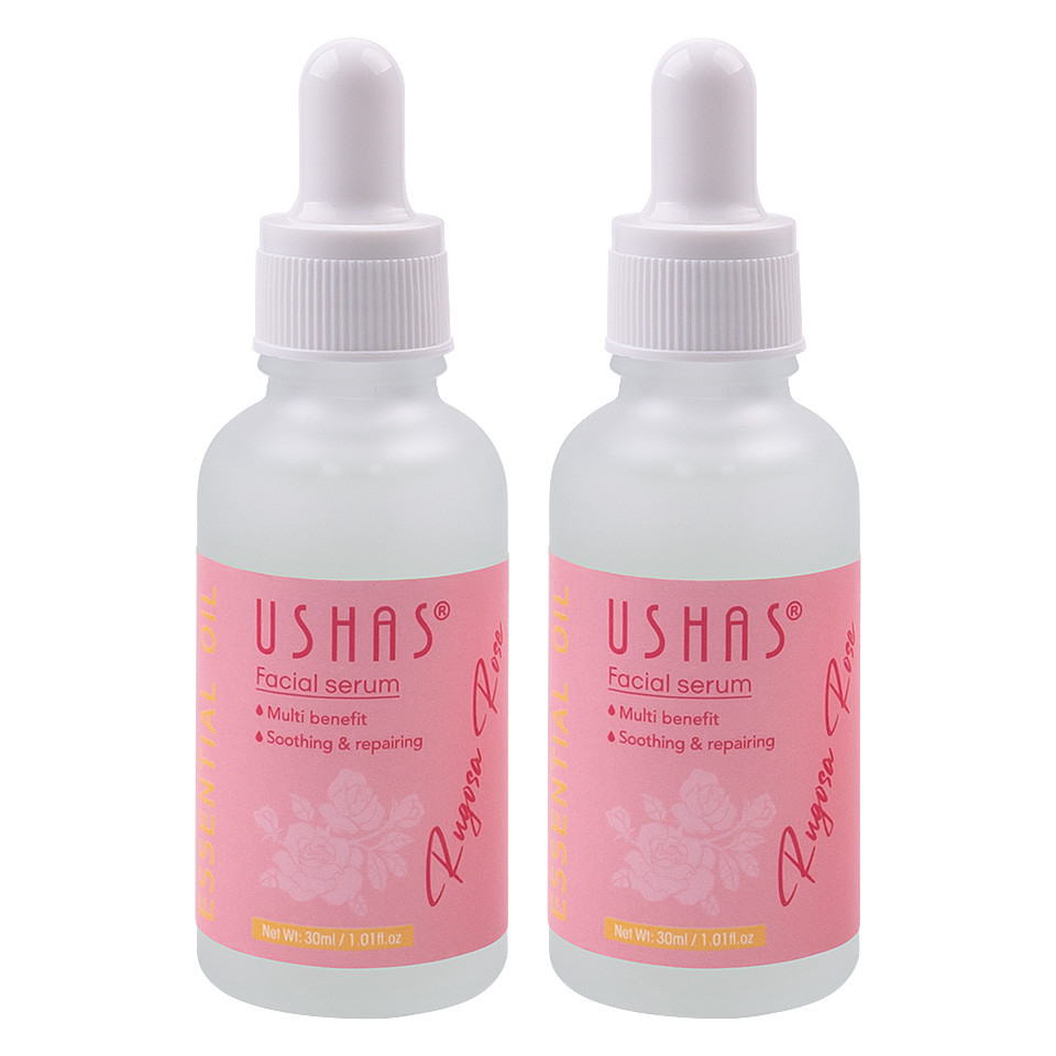 Ser Calmant si Reparator Ushas Rugosa Rose Essential Oil, set 2 buc