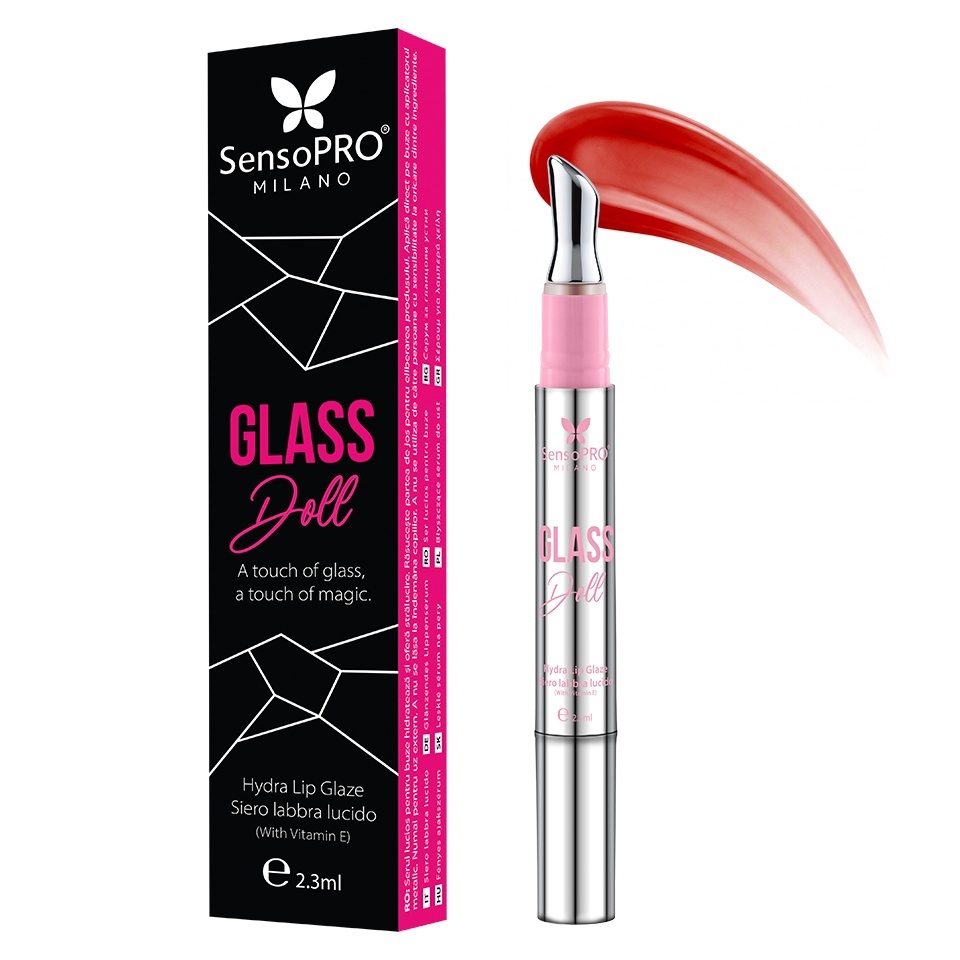 Ser stralucitor buze Glass Doll SensoPRO Milano, Cherry Splash - imagine 2