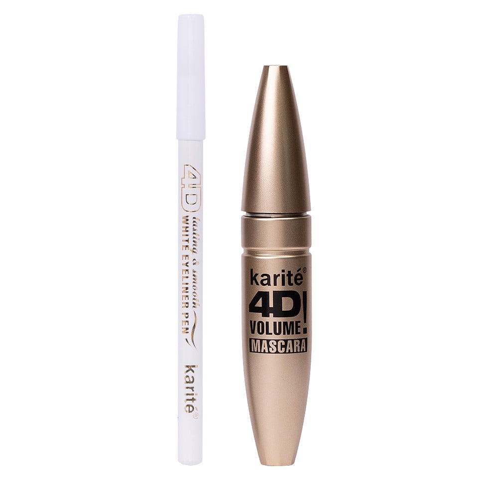 Set 2 in 1 Mascara 4D & Creion Alb Karite - 1 | YEO