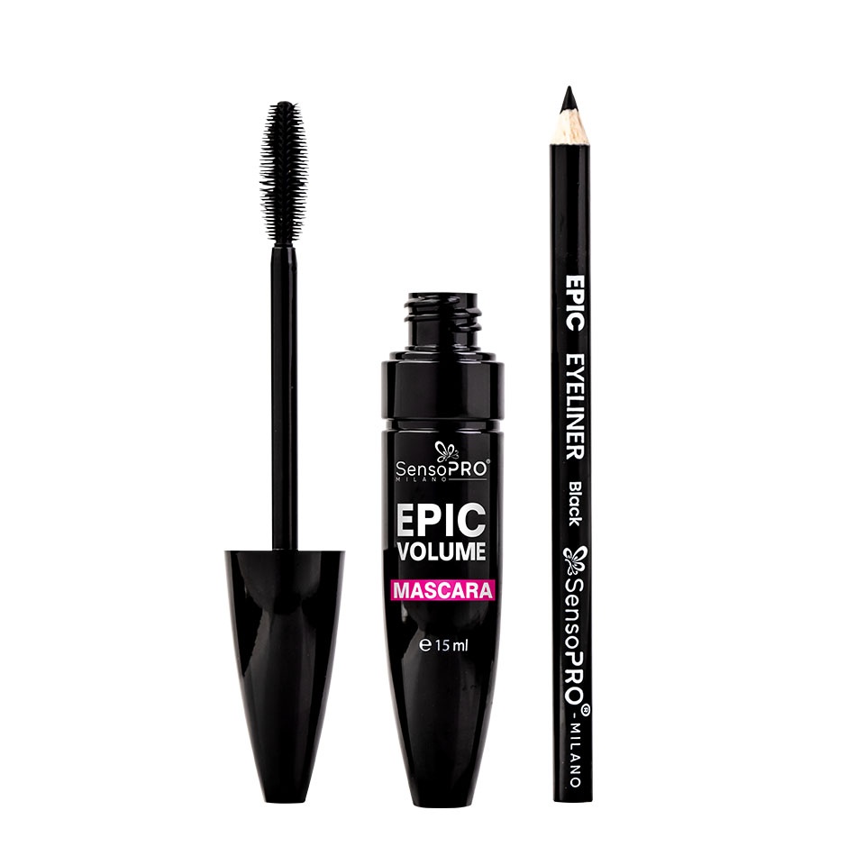 Set Creion Ochi & Mascara SensoPRO Milano Epic Volume - Smokey Eyes Essentials - 3 | YEO