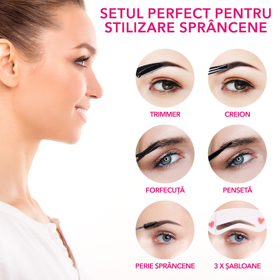 Set Stilizare Sprancene Perfect Eyebrow SensoPRO Milano - 3 | YEO