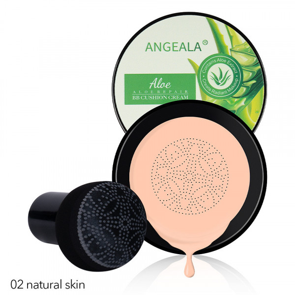 Fond de Ten BB Cream Air Cushion Angeala Aloe 24H Super Stay, #02 Natural Skin