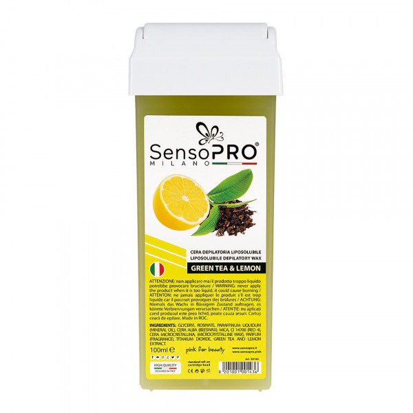 Ceara Epilat Unica Folosinta SensoPRO Milano, Rezerva Green Tea si Lemon 100ml