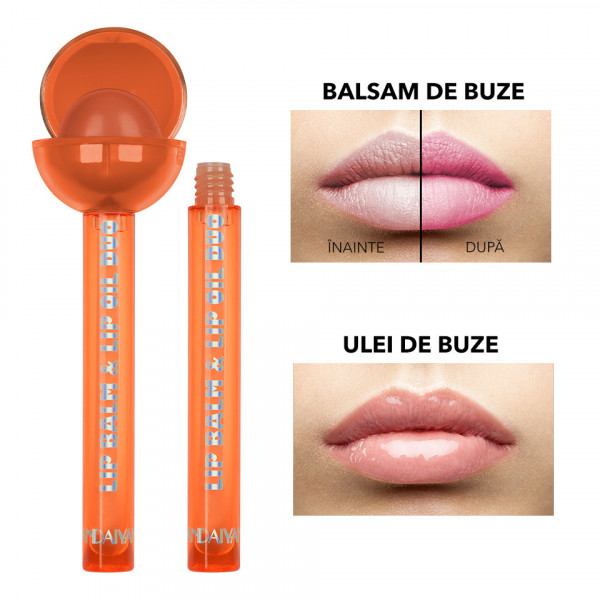 Balsam si Ulei de Buze Handaiyan Lollipop Lip Balm & Lip Oil Duo #05