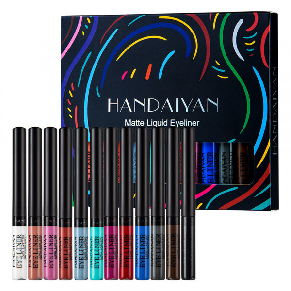 Set 12 culori Eyeliner Colorat Mat Handaiyan #B